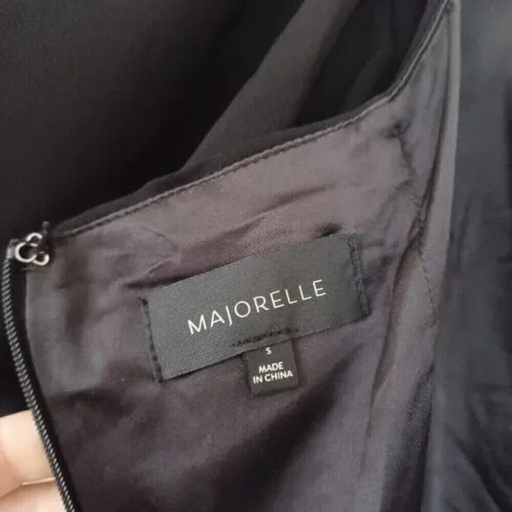 Majorelle Gerald Black Ruched Mini Dress Sorority Pref Round Semi Formal S EUC - Picture 6 of 12